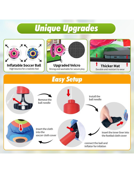 Conjunto de Juego de Fútbol Doble Cara BerrysParadise 180x150cm Conjunto de Juego de Fútbol Doble Cara BerrysParadise 180x150cm