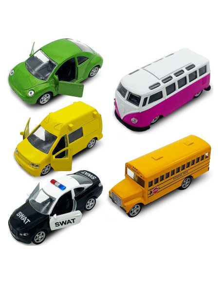 Paquete de 5 coches de metal a escala Weilaga 8,38 cm Paquete de 5 coches de metal a escala Weilaga 8,38 cm