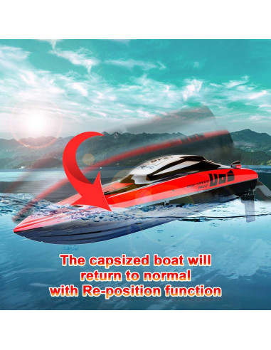 Barco RC UDIRC UDI010 40 km/h Auto-Enderezante Rojo