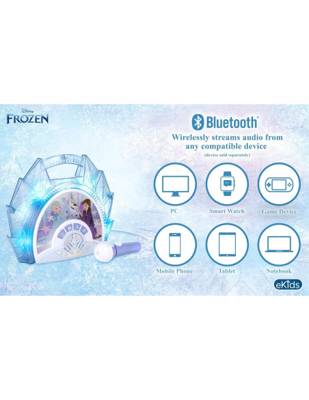 Micrófono Karaoke eKids Frozen con Altavoz Bluetooth Micrófono Karaoke eKids Frozen con Altavoz Bluetooth
