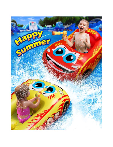 Flotador de piscina HopeRock coche con pistola de agua 114 cm