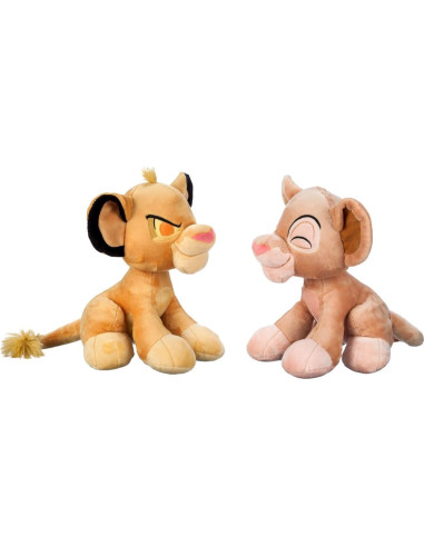 Conjunto de Peluches Simba y Nala Disney 30 Aniversario 27.94 cm