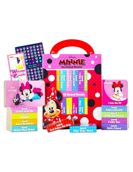 Conjunto de Libros de Cartón Disney Minnie Mouse 12 Páginas Conjunto de Libros de Cartón Disney Minnie Mouse 12 Páginas