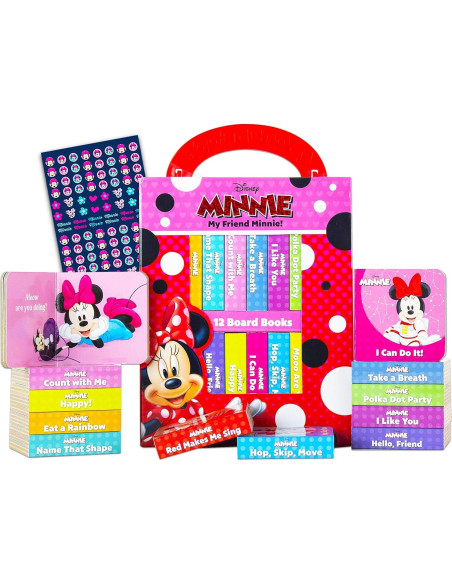 Conjunto de Libros de Cartón Disney Minnie Mouse 12 Páginas Conjunto de Libros de Cartón Disney Minnie Mouse 12 Páginas