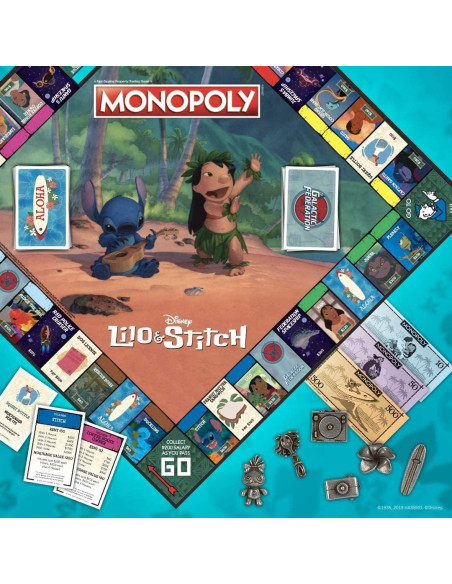 Monopoly Disney Lilo & Stitch | Juego Familiar 2-6 Jugadores Monopoly Disney Lilo & Stitch | Juego Familiar 2-6 Jugadores