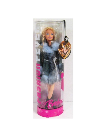 Muñeca Barbie Fashion Fever con Abrigo Sintético Gris Muñeca Barbie Fashion Fever con Abrigo Sintético Gris