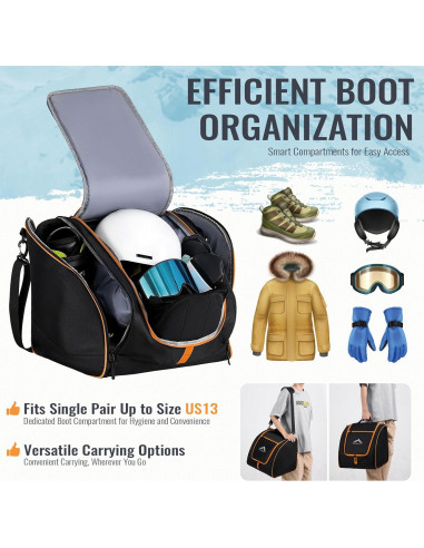 Combo Bolsa de Esquí y Botas GoHimal 200 cm Resistente
