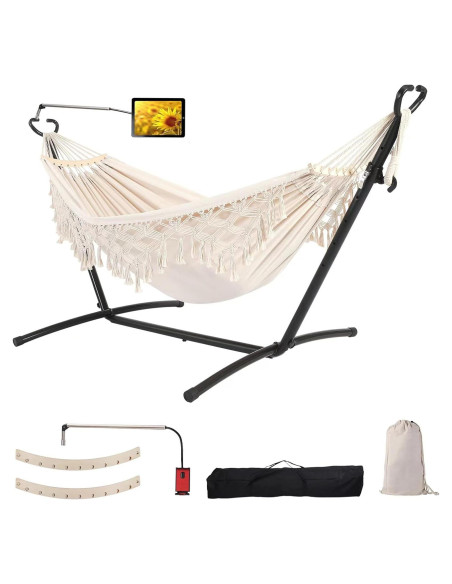 Hamaca Doble SXSEAGLE 2022 Beige con Soporte y Funda Hamaca Doble SXSEAGLE 2022 Beige con Soporte y Funda