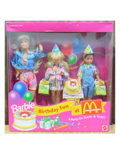 Set de Cumpleaños Barbie McDonald's 1993 - Stacie y Todd