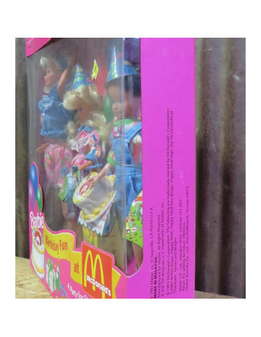 Set de Cumpleaños Barbie McDonald's 1993 - Stacie y Todd