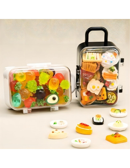 4PCS Mini Caja de Viaje BaaSid Maleta Dulce Plástico 4PCS Mini Caja de Viaje BaaSid Maleta Dulce Plástico