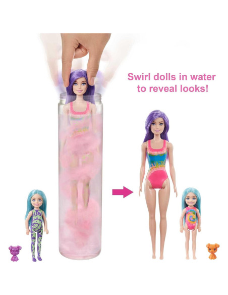 Juego Barbie Color Reveal Creador de Moda Tie-Dye 50 Sorpr. Juego Barbie Color Reveal Creador de Moda Tie-Dye 50 Sorpr.