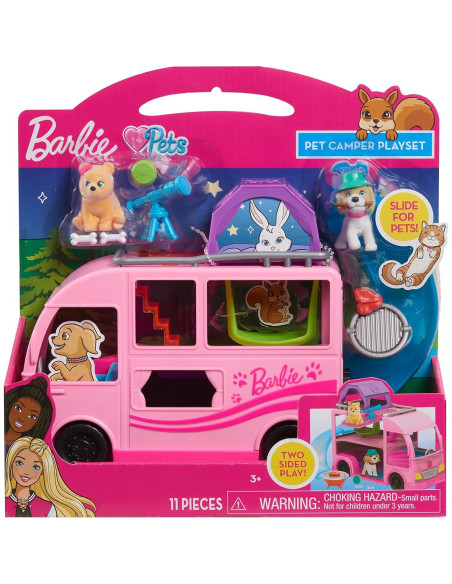 Juego de Camper de Mascotas Barbie Just Play 11 Piezas Juego de Camper de Mascotas Barbie Just Play 11 Piezas