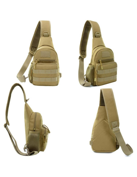 Bolsa Sling Táctica BraveHawk 900D Nylon Compacta 4L Bolsa Sling Táctica BraveHawk 900D Nylon Compacta 4L