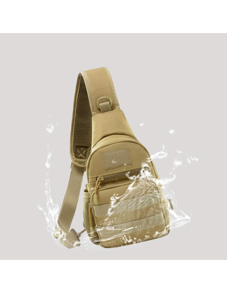 Bolsa Sling Táctica BraveHawk 900D Nylon Compacta 4L Bolsa Sling Táctica BraveHawk 900D Nylon Compacta 4L