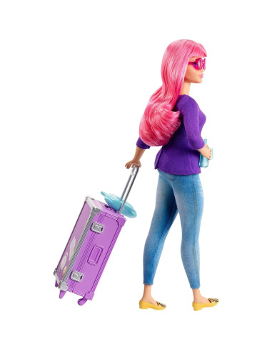 Muñeca de Viaje Barbie Daisy con Gatito y Maleta 9 Piezas