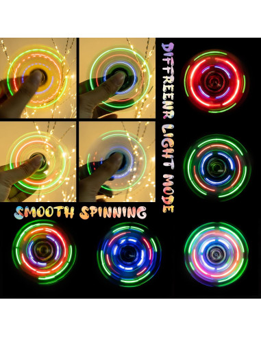 FIGROL Spinner LED de Mano - Paquete de 3 Colores