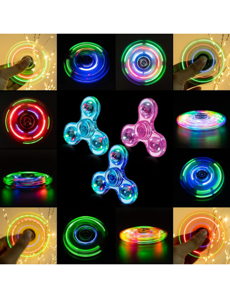 FIGROL Spinner LED de Mano - Paquete de 3 Colores FIGROL Spinner LED de Mano - Paquete de 3 Colores