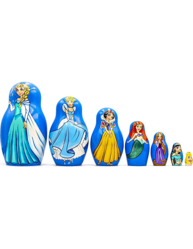Conjunto de Muñecas Matryoshka AEVVV 7 Piezas Princesa