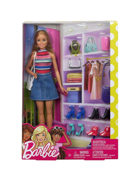 Muñeca Barbie Mattel con 11 Accesorios y Vestido de Moda Muñeca Barbie Mattel con 11 Accesorios y Vestido de Moda