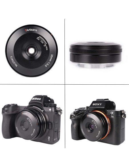Lente 7artisans 35mm F5.6 Montura Sony E Ultra-Fina Lente 7artisans 35mm F5.6 Montura Sony E Ultra-Fina