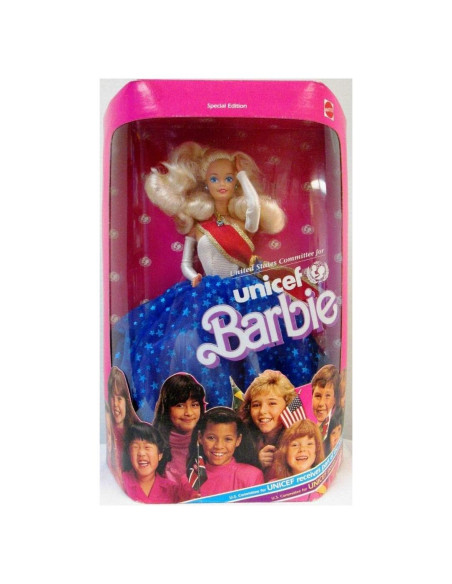 Muñeca Barbie 1989 Edición Especial Mattel UNICEF 34x24.6 cm Muñeca Barbie 1989 Edición Especial Mattel UNICEF 34x24.6 cm