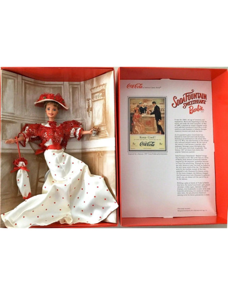 Barbie Mattel Fuente de Soda Coca Cola 1996 36.83x26.92cm Barbie Mattel Fuente de Soda Coca Cola 1996 36.83x26.92cm
