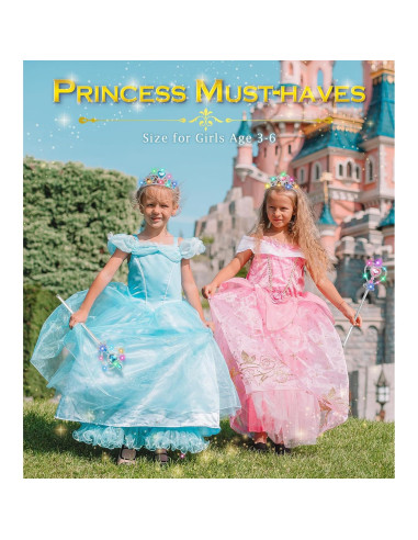 Tiara y Varita de Princesa BIBUTY para Niñas 3-6 Años