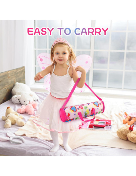 Cuna de Muñeca Plegable BABESIDE Rosa con Bolsa 52x31 cm Cuna de Muñeca Plegable BABESIDE Rosa con Bolsa 52x31 cm