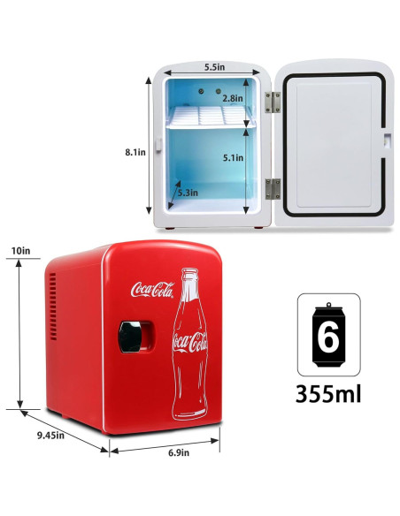Mini Refrigerador Koolatron DC04 4L Portátil Rojo Vintage Mini Refrigerador Koolatron DC04 4L Portátil Rojo Vintage