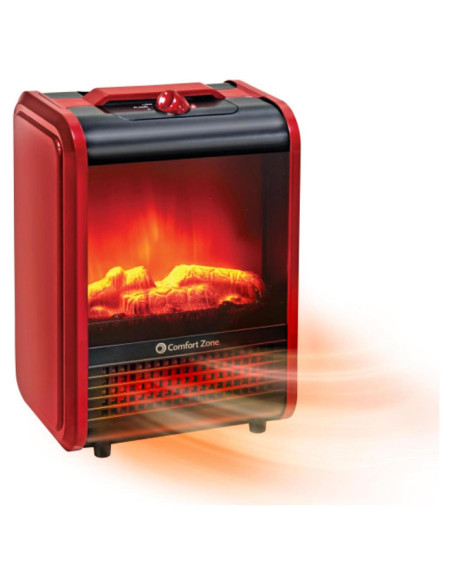 Calefactor Eléctrico Comfort Zone CZFP1 1200W con Llama 3D Calefactor Eléctrico Comfort Zone CZFP1 1200W con Llama 3D