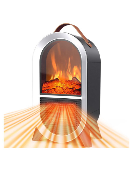 Calentador Eléctrico Riseon TFP-15C 1500W Portátil Negro Calentador Eléctrico Riseon TFP-15C 1500W Portátil Negro