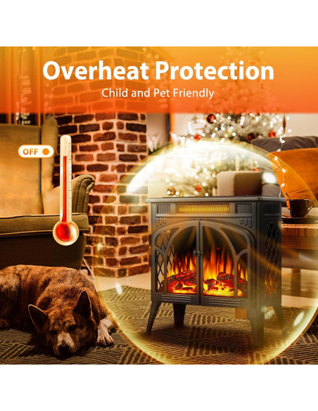 Calentador Chimenea Eléctrica ZAFRO JX 5100 BTU Negro Calentador Chimenea Eléctrica ZAFRO JX 5100 BTU Negro