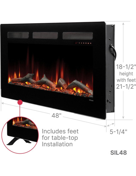 Chimenea Eléctrica Dimplex Sierra 121 cm 1400W Negra Chimenea Eléctrica Dimplex Sierra 121 cm 1400W Negra
