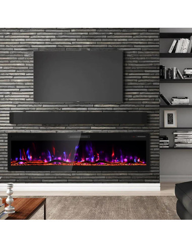 Chimenea Eléctrica BREEZEHEAT 68" Recesada 750/1500W HD