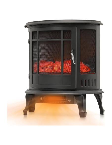 Calentador de Chimenea Eléctrica Polias 63.5cm Negro 1400W Calentador de Chimenea Eléctrica Polias 63.5cm Negro 1400W