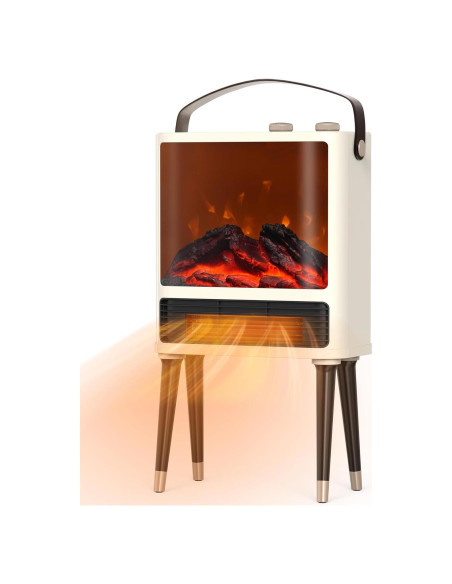Calentador de Chimenea Abolee FH001 Eléctrico 1500W Blanco Calentador de Chimenea Abolee FH001 Eléctrico 1500W Blanco