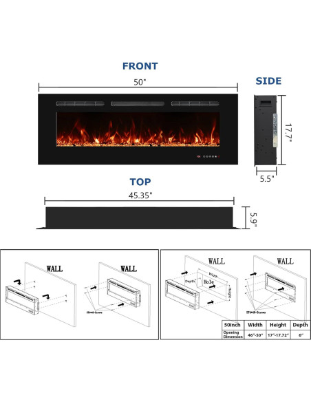 Chimenea Eléctrica PRISMFLAME 127cm Empotrada Control Remoto Chimenea Eléctrica PRISMFLAME 127cm Empotrada Control Remoto