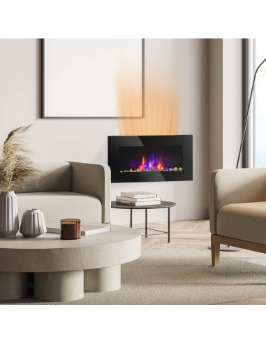 Chimenea Eléctrica Kaimei 72.39 cm 1500W Montada en Pared
