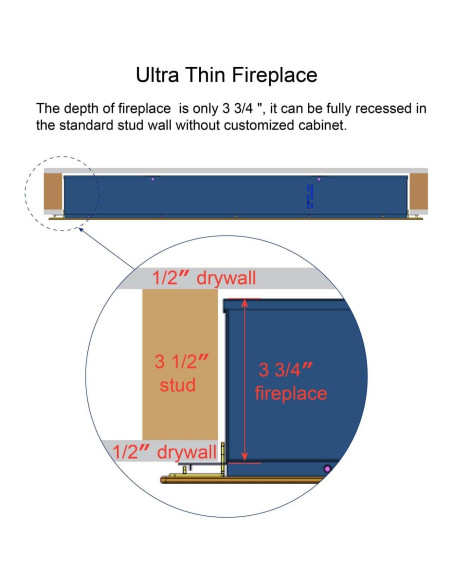 Chimenea Eléctrica TMEOSK 152 cm Empotrada con Control Remoto Chimenea Eléctrica TMEOSK 152 cm Empotrada con Control Remoto