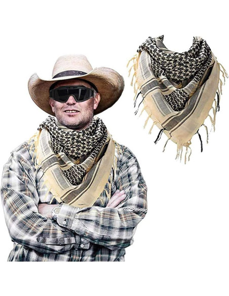 Bufanda Táctica Militar Luxns Shemagh 109 cm Algodón Bufanda Táctica Militar Luxns Shemagh 109 cm Algodón