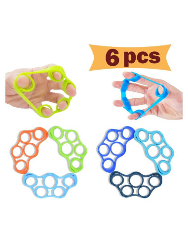 Ejercitador de Dedos Pnrskter 6 PCS - Fortalecedor de Agarre