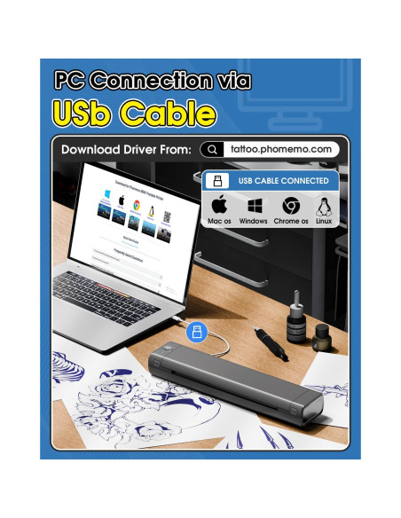 Impresora de Plantillas Phomemo M08F Bluetooth Portátil Impresora de Plantillas Phomemo M08F Bluetooth Portátil