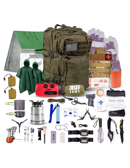 Kit de Supervivencia TacPreps 45L con Primeros Auxilios Kit de Supervivencia TacPreps 45L con Primeros Auxilios