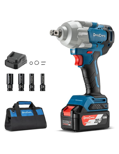 Llave de Impacto Inalámbrica Dong Cheng 20V 698 N.m 4 Velocidades
