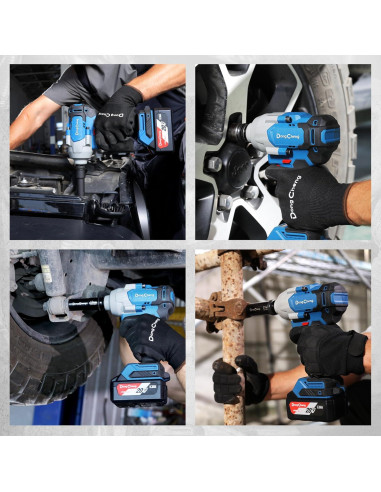 Llave de Impacto Inalámbrica Dong Cheng 20V 698 N.m 4 Velocidades