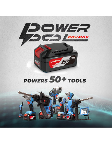 Llave de Impacto Inalámbrica Dong Cheng 20V 698 N.m 4 Velocidades