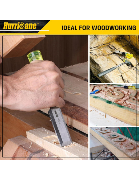 Cinceles de Madera HURRICANE 4 Piezas Acero CR-V Ergonómico Cinceles de Madera HURRICANE 4 Piezas Acero CR-V Ergonómico