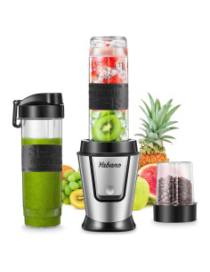 Batidora Personal Yabano 500W con Botellas 2x600ml y Molinillo