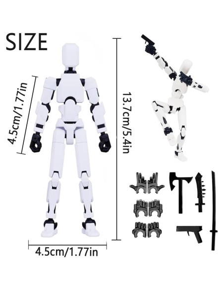 Figura de Acción Titan 13 Rugwun 9 Piezas 3D Juntas Móviles Figura de Acción Titan 13 Rugwun 9 Piezas 3D Juntas Móviles